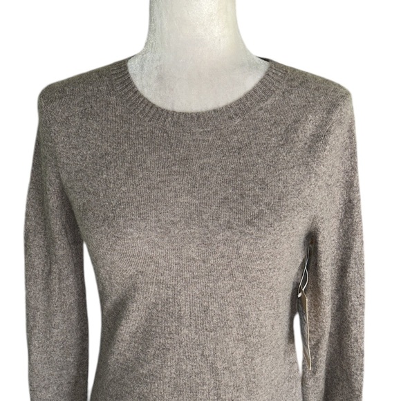 NWT Hayden x Vertical Design 100% 2-Ply Cashmere Sweater in Heather Rye - S - Picture 2 of 10